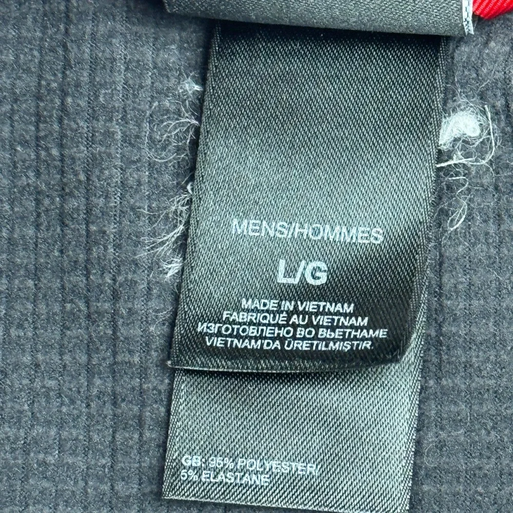 The North Face Sweater‎ Mens Large Gray 1/4 Zip Pullover Knit Waffle Outdoors